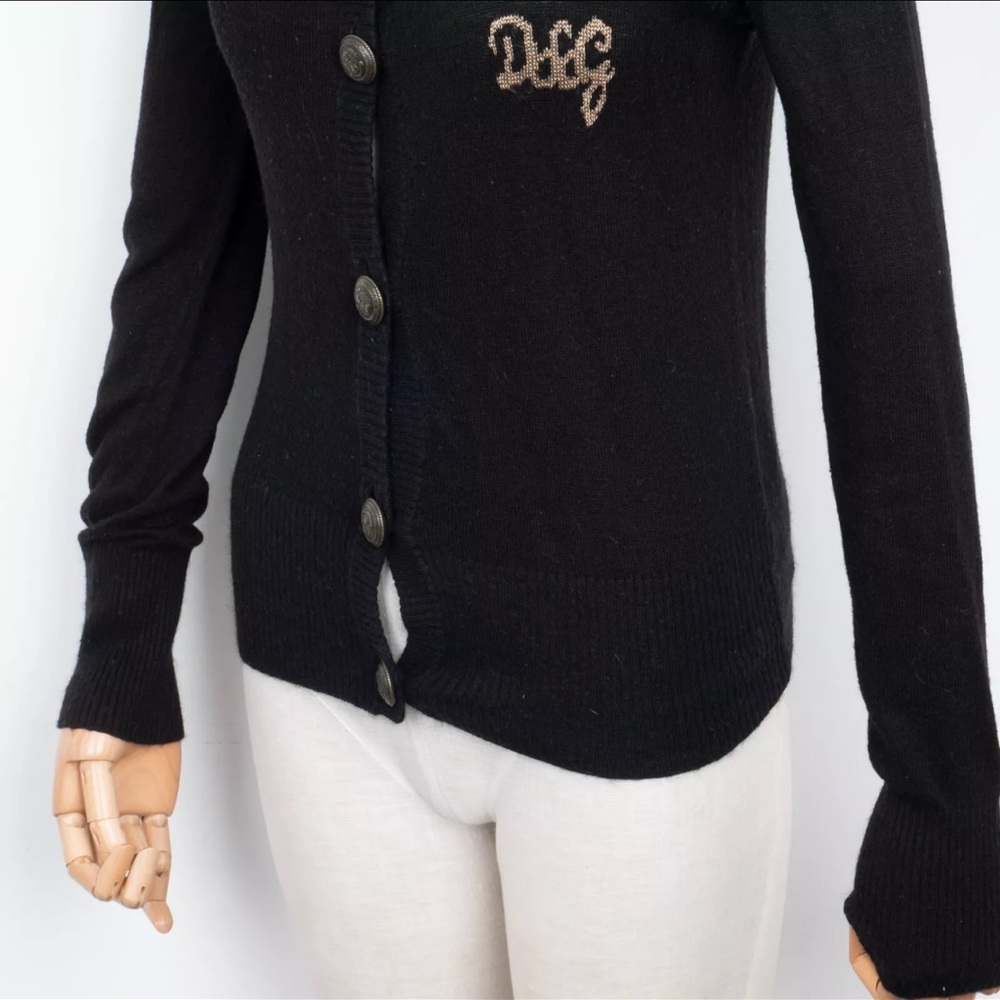 Dolce & Gabbana Vintage ButtonUp V-Neck Tight Knit Cotton Cardigan M $789 - Picture 7 of 14